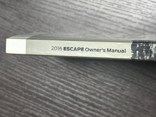 2016 Ford Escape Owners Manual